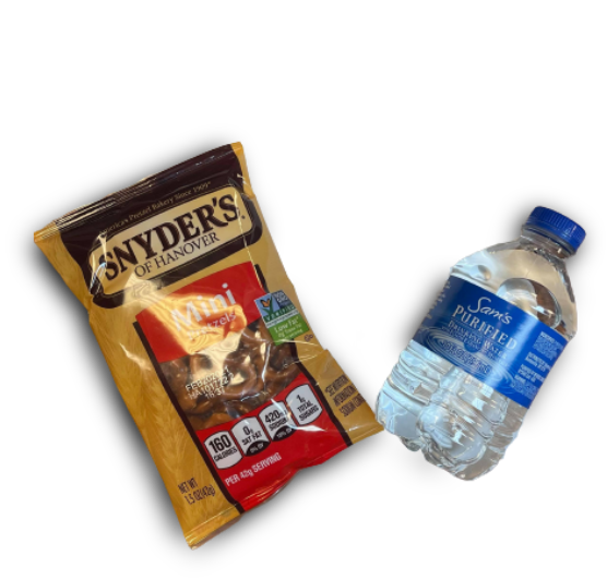 Snack items in the 911 Ready bag.