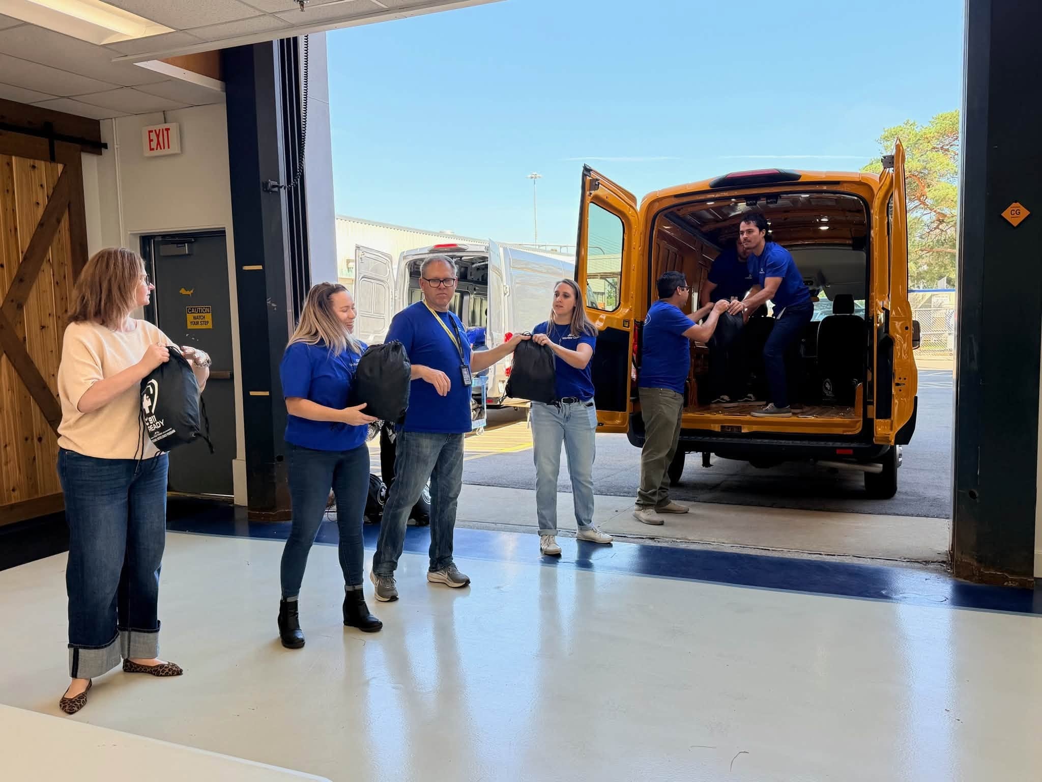 ford volunteers loading up 911ready bags